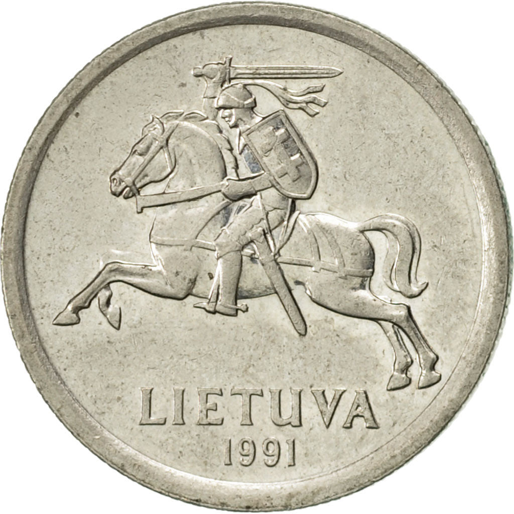 Lituania, Litas, 1991, EBC, Cobre - níquel, KM:91