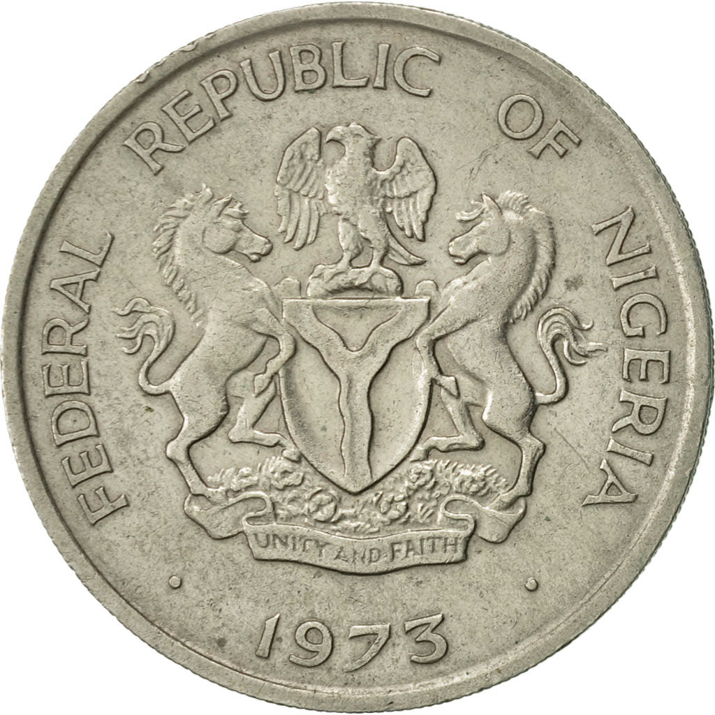 Munten, Nigeria, Elizabeth II, 10 Kobo, 1973, PR, Copper-nickel, KM:10.1
