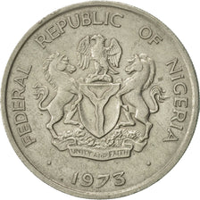 Munten, Nigeria, Elizabeth II, 10 Kobo, 1973, PR, Copper-nickel, KM:10.1