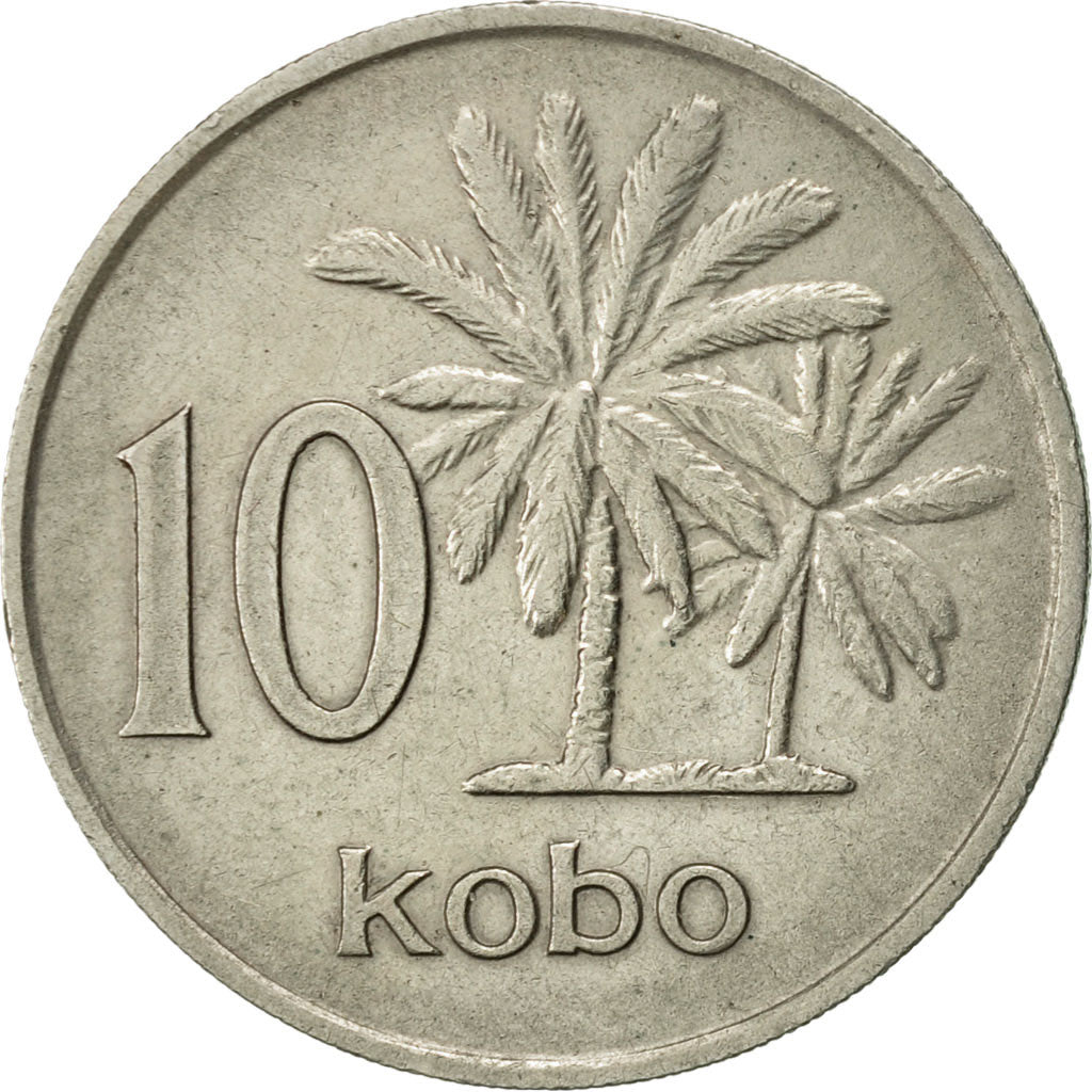 Munten, Nigeria, Elizabeth II, 10 Kobo, 1973, PR, Copper-nickel, KM:10.1
