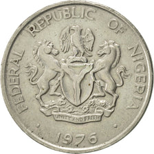 Moneta, Nigeria, Elizabeth II, 10 Kobo, 1976, AU(55-58), Miedź-Nikiel, KM:10.1