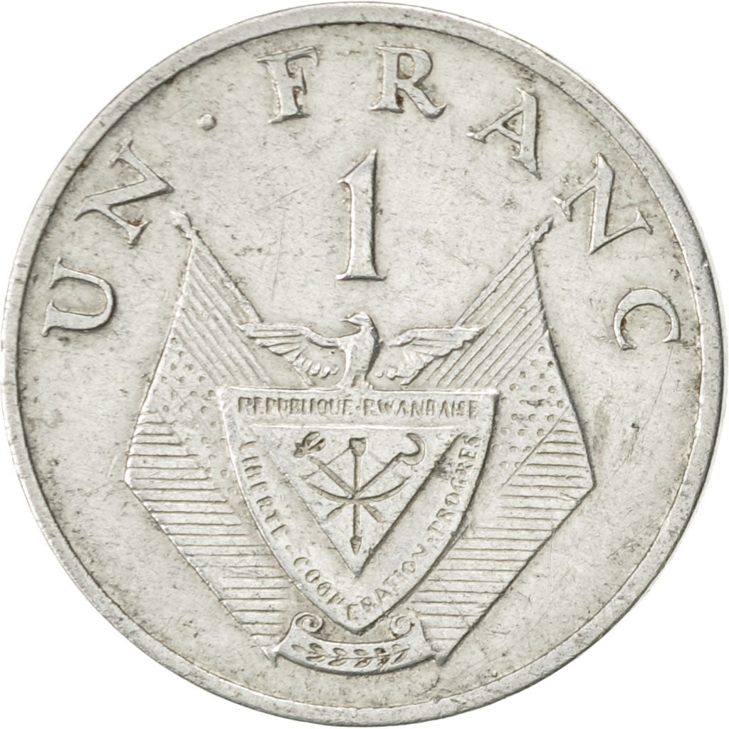 Coin, Rwanda, Franc, 1969, AU(55-58), Aluminum, KM:8
