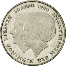 Netherlands, Beatrix, Gulden, 1980, AU(55-58), Nickel, KM:200