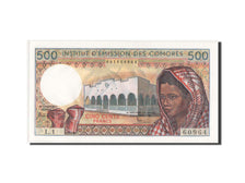 Billet, Comoros, 500 Francs, 1986, NEUF