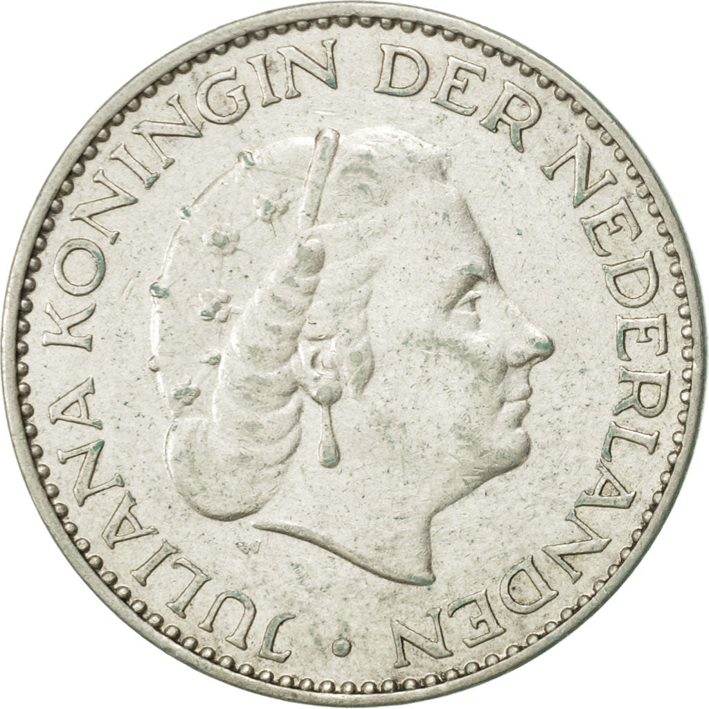 Monnaie, Pays-Bas, Juliana, Gulden, 1958, TTB+, Argent, KM:184
