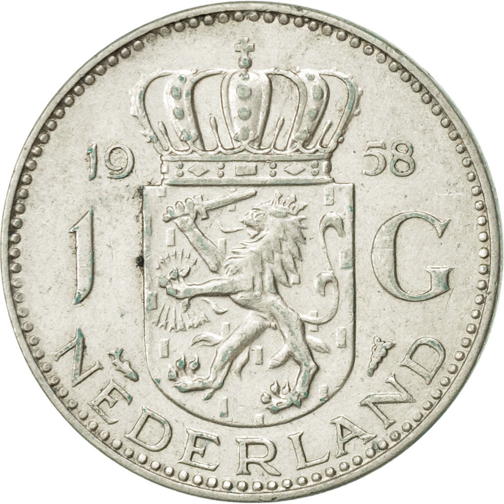 Monnaie, Pays-Bas, Juliana, Gulden, 1958, TTB+, Argent, KM:184