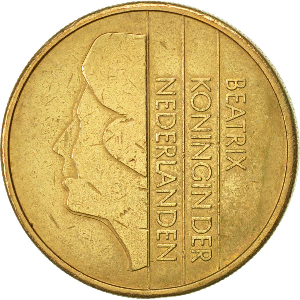 Monnaie, Pays-Bas, Beatrix, 5 Gulden, 1990, TTB+, Bronze Clad Nickel, KM:210