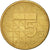 Coin, Netherlands, Beatrix, 5 Gulden, 1990, AU(50-53), Bronze Clad Nickel