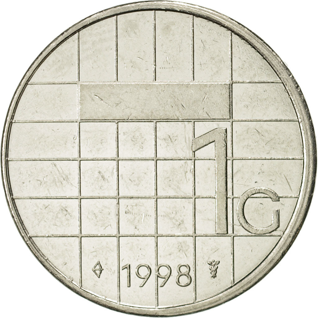 Moneta, Holandia, Beatrix, Gulden, 1998, AU(50-53), Nikiel, KM:205