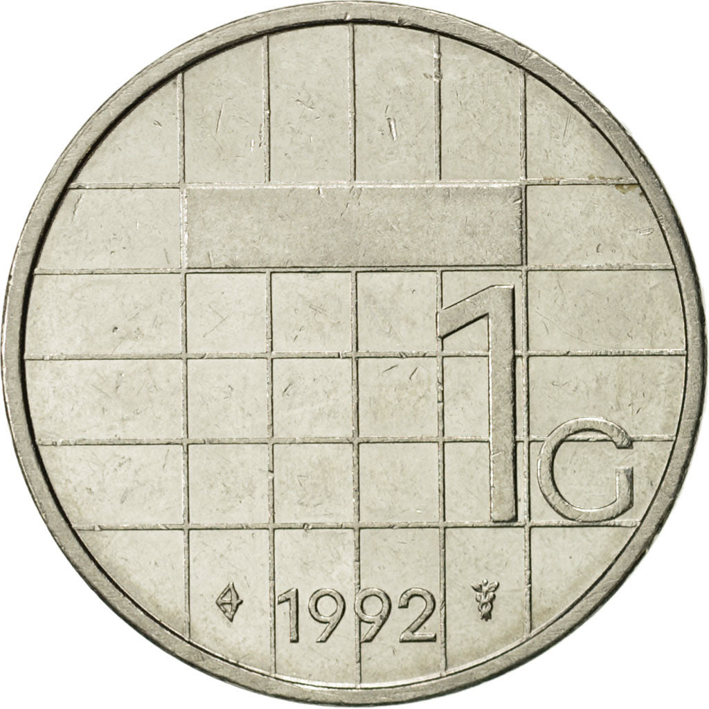 Monnaie, Pays-Bas, Beatrix, Gulden, 1992, TTB+, Nickel, KM:205