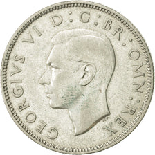 Great Britain, George VI, Florin, Two Shillings, 1937, AU(50-53), Silver, KM:855