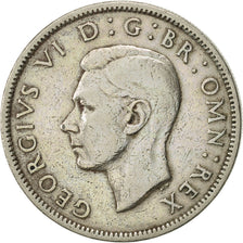 Monnaie, Grande-Bretagne, George VI, Florin, Two Shillings, 1949, TTB+