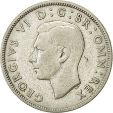 Moneta, Gran Bretagna, George VI, Florin, Two Shillings, 1938, BB+, Argento