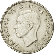 Coin, Great Britain, George VI, Florin, Two Shillings, 1945, AU(55-58), Silver