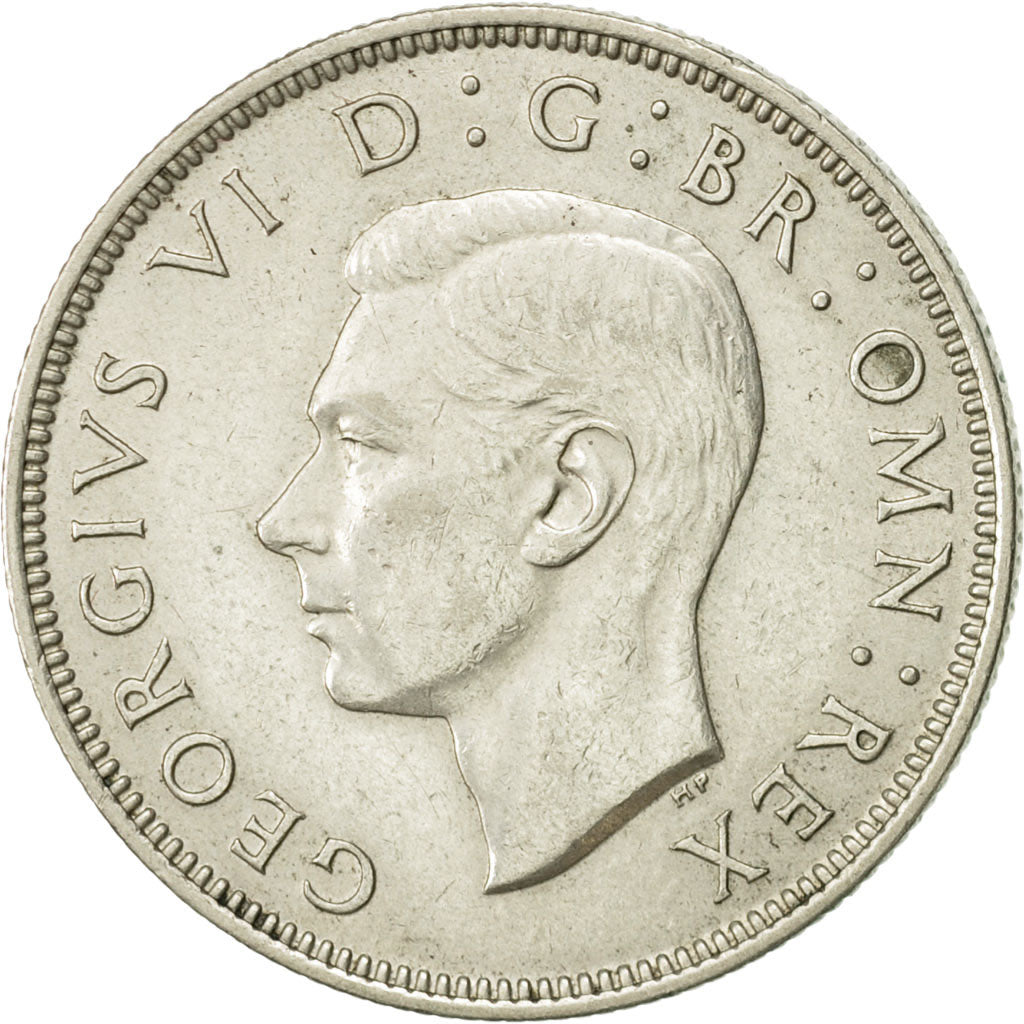 Coin, Great Britain, George VI, Florin, Two Shillings, 1944, AU(55-58), Silver