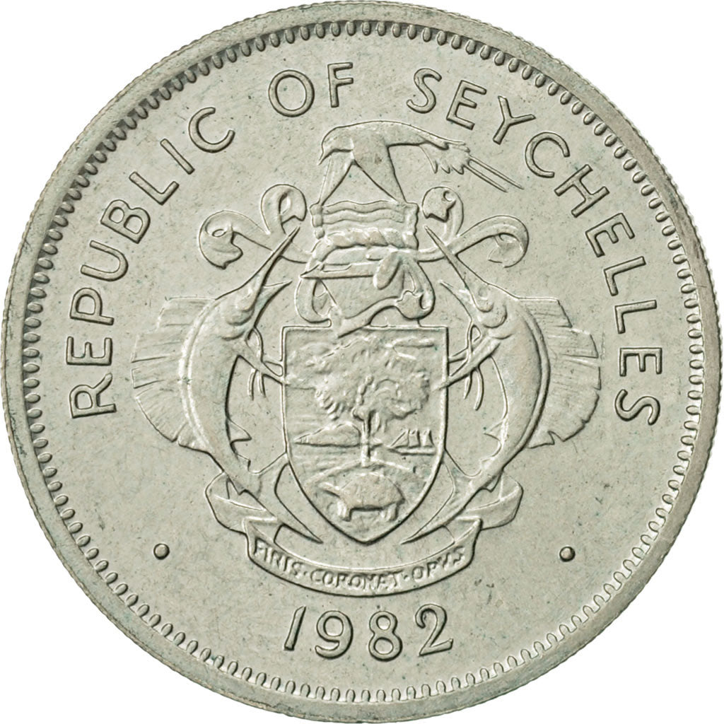 Coin, Seychelles, Rupee, 1982, British Royal Mint, AU(55-58), Copper-nickel