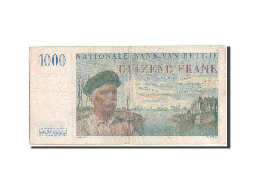 Belgium, 1000 Francs, 1950, KM #131a, EF(40-45), 2416.F.973