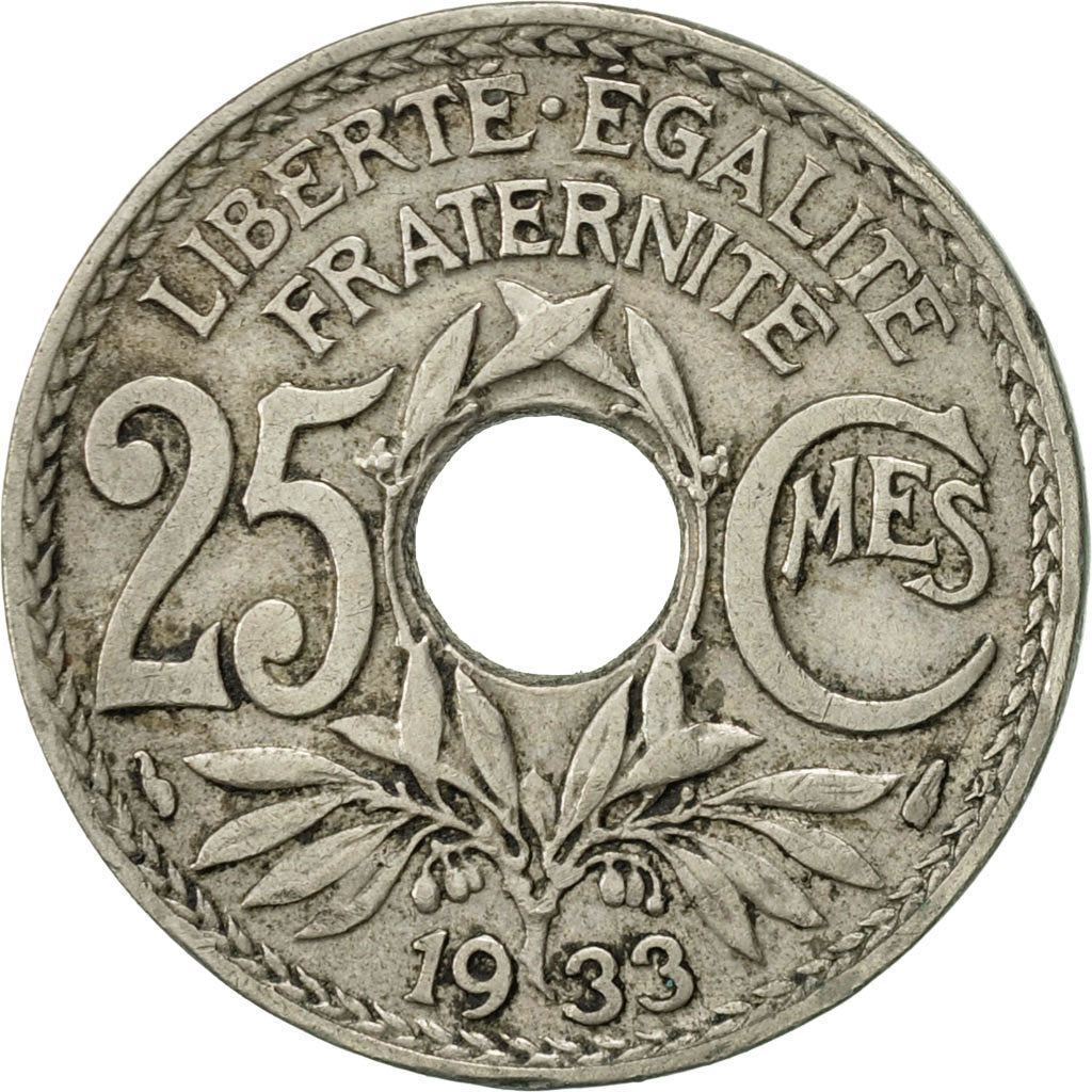 Monnaie, France, Lindauer, 25 Centimes, 1933, TTB, Copper-nickel, KM:867a
