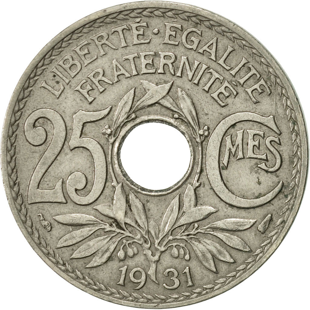 Coin, France, Lindauer, 25 Centimes, 1931, EF(40-45), Copper-nickel, KM:867a