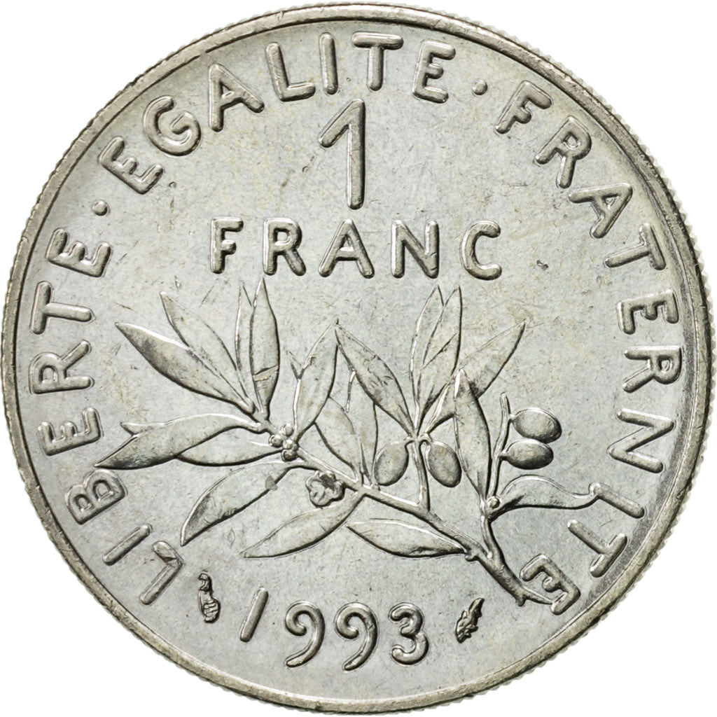 Francia, Semeuse, Franc, 1993, Paris, EBC, Níquel, KM:925.1, Gadoury:474
