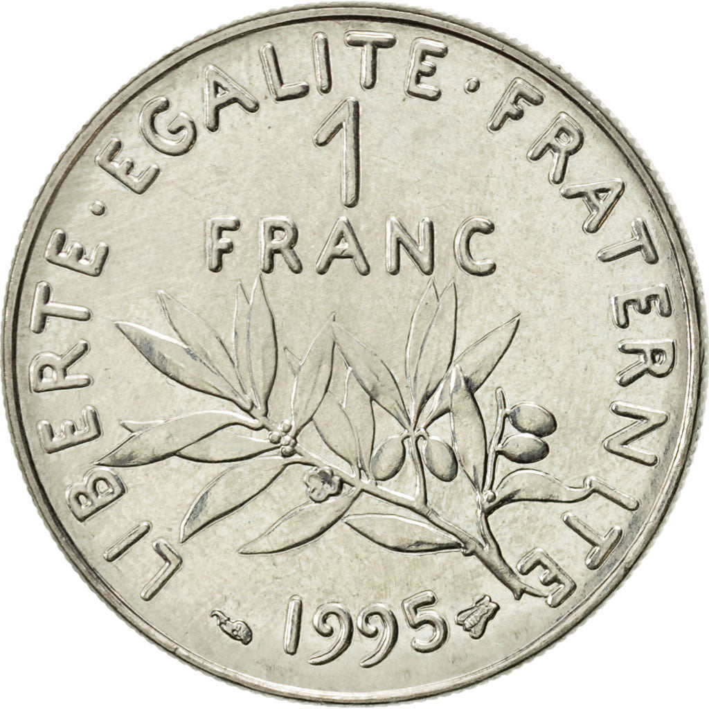 France, Semeuse, Franc, 1995, Paris, AU(55-58), Nickel, KM:925.1, Gadoury:474