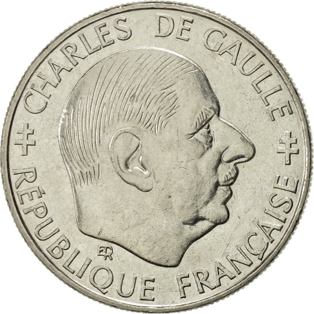 Munten, Frankrijk, Charles de Gaulle, Franc, 1988, Paris, PR, Nickel, KM:963