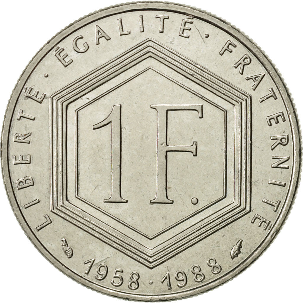 Munten, Frankrijk, Charles de Gaulle, Franc, 1988, Paris, PR, Nickel, KM:963