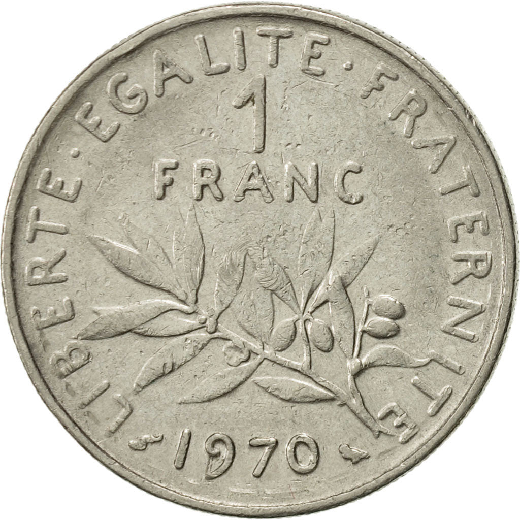 Moneta, Francia, Semeuse, Franc, 1970, Paris, SPL-, Nichel, KM:925.1