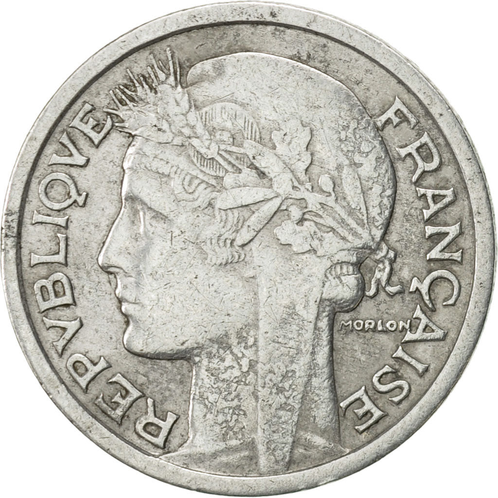 Moneda, Francia, Morlon, Franc, 1946, Paris, MBC, Aluminio, KM:885a.1