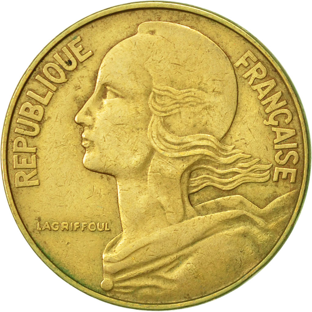 Coin, France, Marianne, 20 Centimes, 1965, Paris, AU(50-53), Aluminum-Bronze