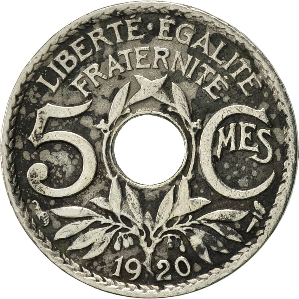 Coin, France, Lindauer, 5 Centimes, 1920, Paris, EF(40-45), Copper-nickel