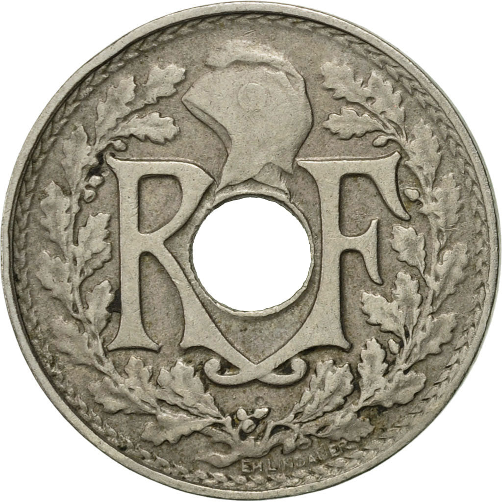 Coin, France, Lindauer, 5 Centimes, 1922, Poissy, EF(40-45), Copper-nickel