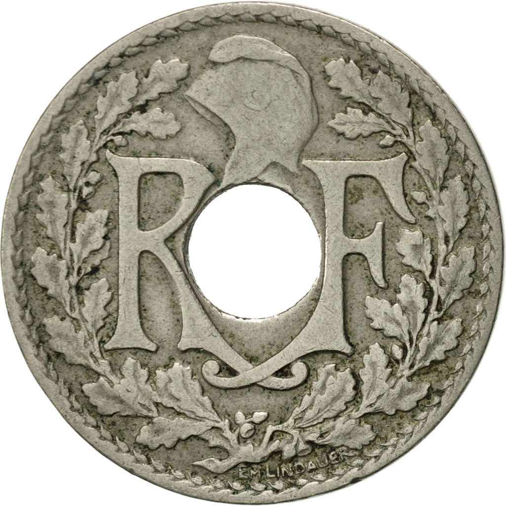 Moneda, Francia, Lindauer, 10 Centimes, 1924, Paris, MBC, Cobre - níquel