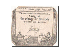 France, 50 Sols, 1793, KM #A70b, EF(40-45), Lafaurie #167, France, 50 Sols,...