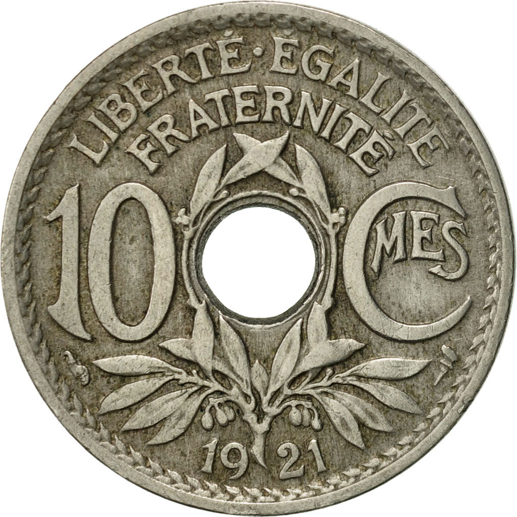 Coin, France, Lindauer, 10 Centimes, 1921, Paris, EF(40-45), Copper-nickel