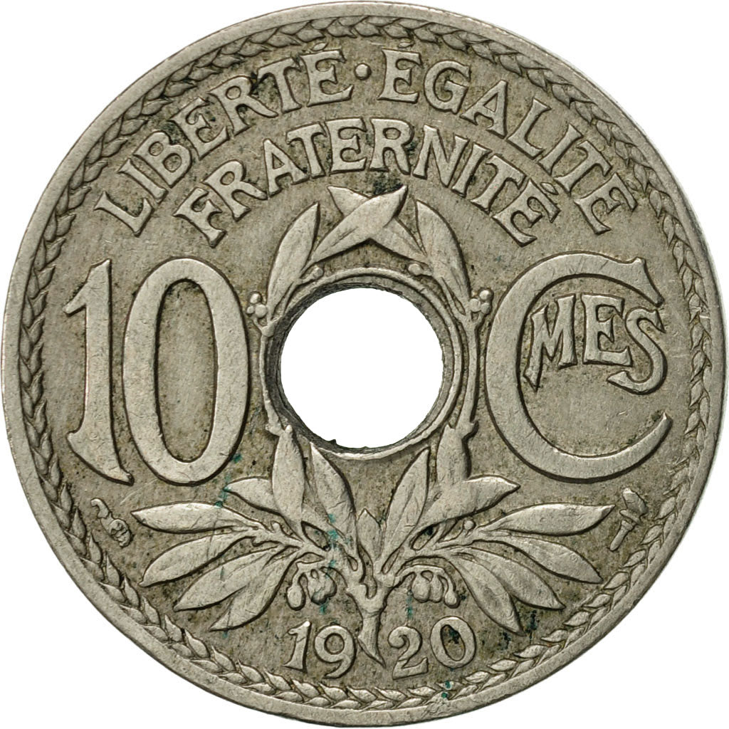 Coin, France, Lindauer, 10 Centimes, 1920, Paris, EF(40-45), Copper-nickel