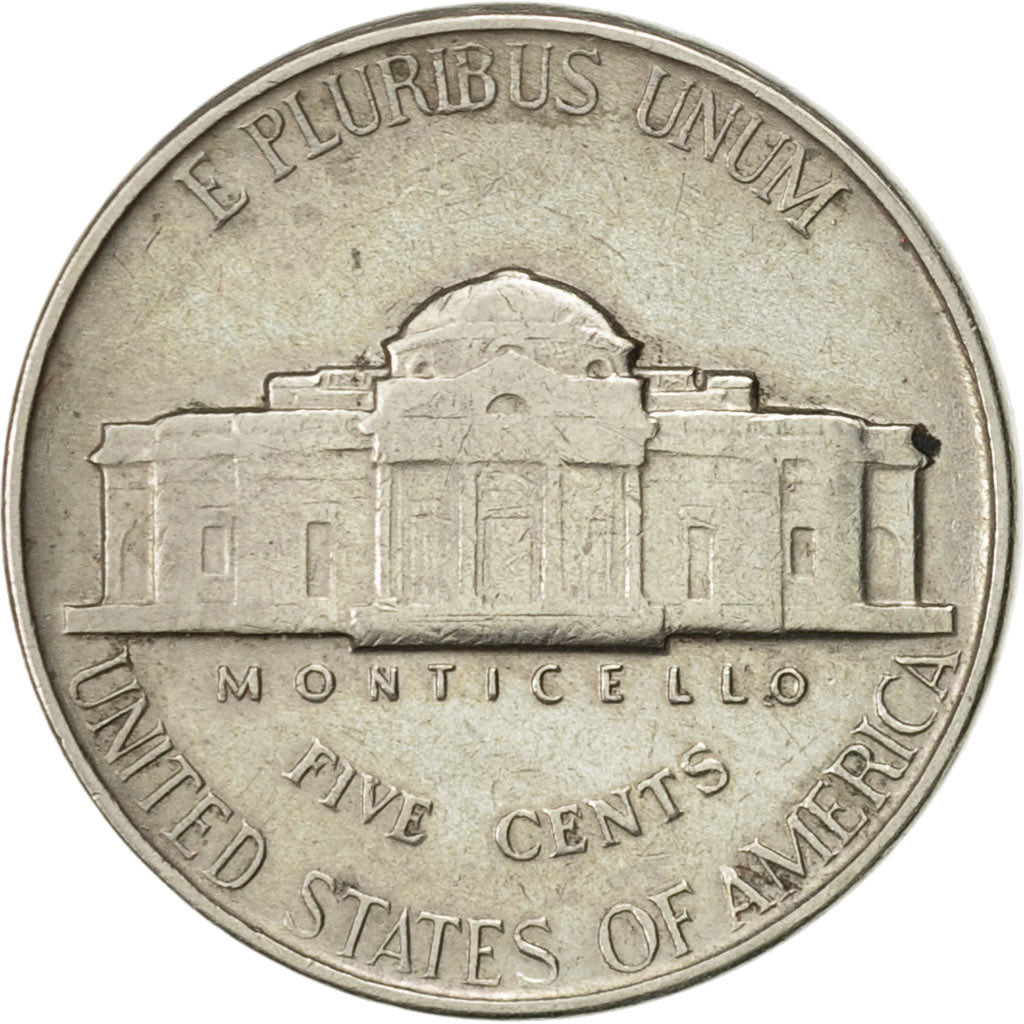 United States, Jefferson Nickel, 5 Cents, 1947, U.S. Mint, Philadelphia