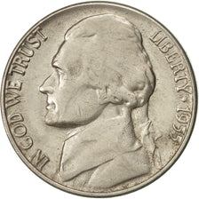 Vereinigte Staaten, Jefferson Nickel, 5 Cents, 1955, U.S. Mint, Philadelphia