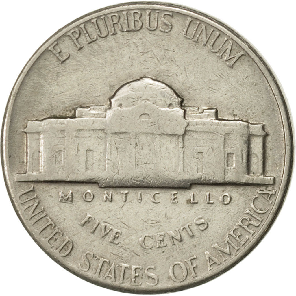 Moneda, Estados Unidos, Jefferson Nickel, 5 Cents, 1965, U.S. Mint, MBC+, Cobre