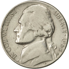Munten, Verenigde Staten, Jefferson Nickel, 5 Cents, 1968, U.S. Mint, Denver