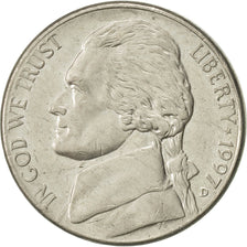 Coin, United States, Jefferson Nickel, 5 Cents, 1997, U.S. Mint, Denver