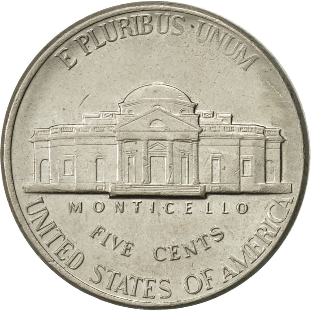 Coin, United States, Jefferson Nickel, 5 Cents, 1997, U.S. Mint, Denver