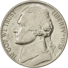 Coin, United States, Jefferson Nickel, 5 Cents, 1975, U.S. Mint, Philadelphia