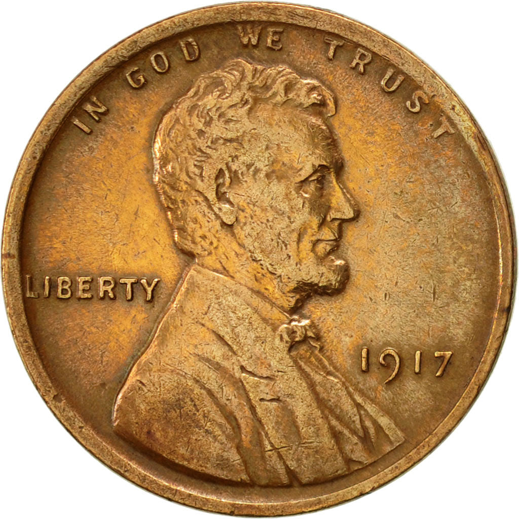 United States, Lincoln Cent, Cent, 1917, U.S. Mint, Philadelphia, AU(50-53)
