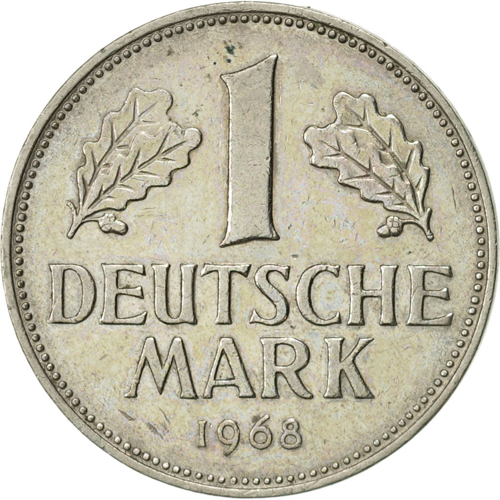 Moneta, GERMANIA - REPUBBLICA FEDERALE, Mark, 1968, Karlsruhe, BB+, Rame-nichel