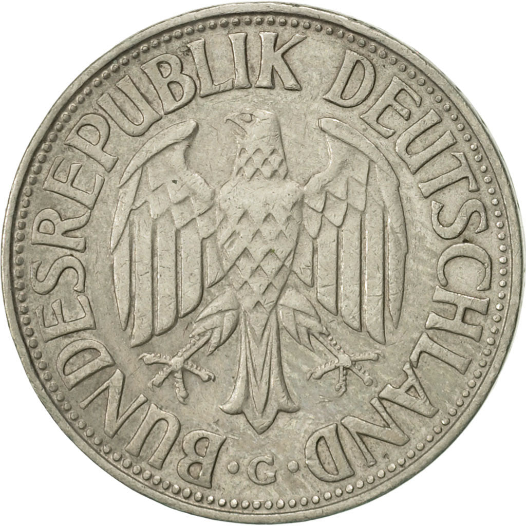 Coin, GERMANY - FEDERAL REPUBLIC, Mark, 1963, Karlsruhe, AU(55-58)