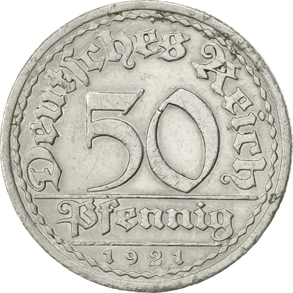 Monnaie, Allemagne, République de Weimar, 50 Pfennig, 1921, Berlin, SUP