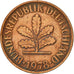 Munten, Federale Duitse Republiek, 2 Pfennig, 1978, Munich, PR, Copper Plated