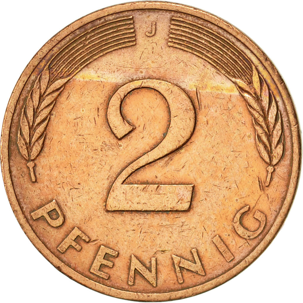 Coin, GERMANY - FEDERAL REPUBLIC, 2 Pfennig, 1978, Hambourg, AU(55-58), Copper