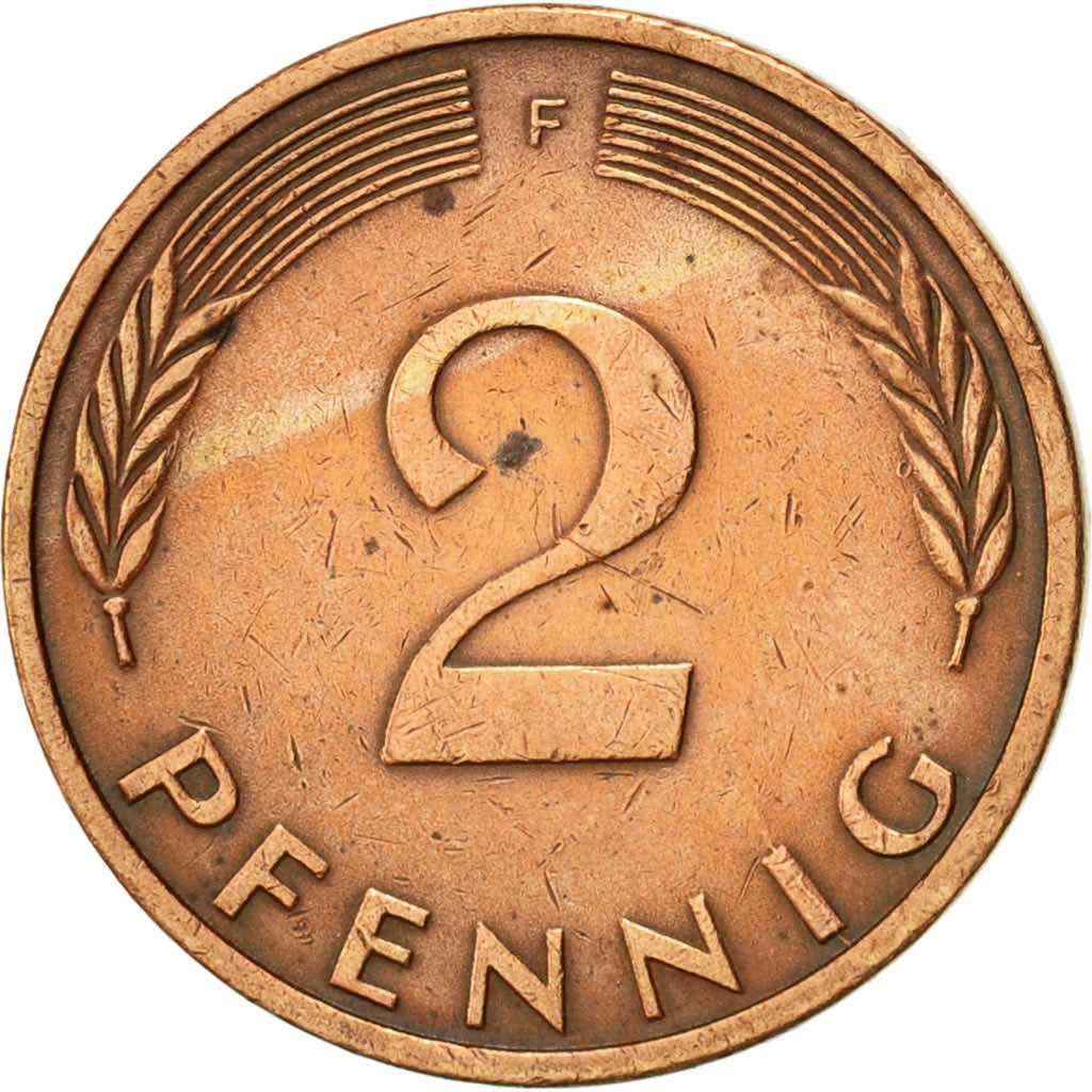 Munten, Federale Duitse Republiek, 2 Pfennig, 1971, Stuttgart, PR, Copper Plated